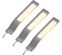 Lampe d'armoire LED Éclairage d'armoire Éclairage de vitrine Salle de bain SET3pcs blanc chaud alu anodisé