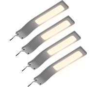 Lampe d'armoire LED Éclairage d'armoire Éclairage de vitrine Salle de bain SET4er set blanc chaud alu anodisé