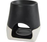 Lampe d'aromathérapie en céramique pour bougies chauffe-plat et cire parfumée, 10,5 cm, noir