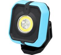 Lampe d'atelier 10W COB LED, 1000 lm + 3W LED 350 lm, alimentée par batterie