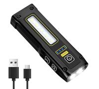 Lampe d'atelier LED rechargeable : WIYETY 7 modes lampe de poche Powerbank IP54 étanche lumière de travail LED magnétique pour camping, urgence, réparation automobile