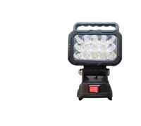 Lampe d'atelier portable avec 15 LED - Projecteur pliable - Double sortie USB - Convient pour les appareils à batterie 18 V - Outil d'éclairage d'urgence pour l'extérieur