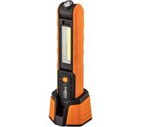Lampe D'Atelier Sans Fil 500 Lm Cob Led + Socle + Chargeur, Lampe 2 En 1 + Lampe De Poche, Batterie Li-Ion 3,7 V Avec Une Capacité De 2600 M