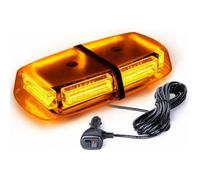 Lampe d'Avertissement Orange 12V 24V Aimant Balise d'Urgence en Verre Cob 48 Led