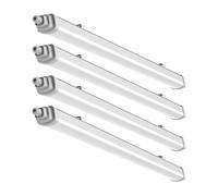 Lampe de baignoire, lampe de pièce humide, lampe de cave, plafonnier, lampe de garage LED, lampe de hall, IP65, 48W 5760lm 6500K blanc froid, L 150 cm, lot de 4