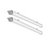Lampe de baignoire, lampe de pièce humide, lampe de cave, plafonnier, lampe de garage LED, lampe de hall, IP65, 48W 5760lm 6500K blanc froid, L 150 cm, lot de 2