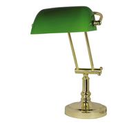 Lampe de banquier Lampe de banquier en laiton/verre 23 x 43 cm VERT Sea-Club