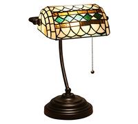 Lampe de banquier, Lampe, Lampe de Bureau, Lampe Vintage, Lampe de Table, Lampes de Chevet, Lampes de Lecture pour Table de Chevet, Bureau d'étude, Base en Alliage, W11 H15, Vert méditerranéen