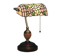Lampe de banquier, Lampe, Lampe de Bureau, Lampe Vintage, Lampe de Table, Lampes de Chevet, Lampes de Lecture pour Table de Chevet, Bureau d'étude, Base en Alliage, W11 H15, Prune