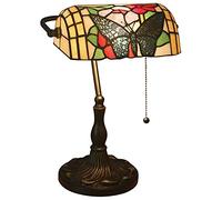 Lampe de banquier, Lampe, Lampe de Bureau, Lampe Vintage, Lampe de Table, Lampes de Chevet, Lampes de Lecture pour Table de Chevet, Bureau d'étude, Base en Alliage, W11 H15, Papillon u