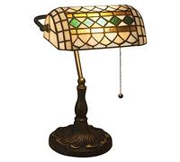 Lampe de banquier, Lampe, Lampe de Bureau, Lampe Vintage, Lampe de Table, Lampes de Chevet, Lampes de Lecture pour Table de Chevet, Bureau d'étude, Base en Alliage, W11 H15, Vert méditerranéen q