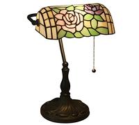 Lampe de banquier, Lampe, Lampe de Bureau, Lampe Vintage, Lampe de Table, Lampes de Chevet, Lampes de Lecture pour Table de Chevet, Bureau d'étude, Base en Alliage, W11 H15, Rose c
