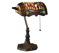 Lampe de banquier, Lampe, Lampe de Bureau, Lampe Vintage, Lampe de Table, Lampes de Chevet, Lampes de Lecture pour Table de Chevet, Bureau d'étude, Base en Alliage, W11 H15, Libellule a