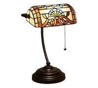 Lampe de banquier, Lampe, Lampe de Bureau, Lampe Vintage, Lampe de Table, Lampes de Chevet, Lampes de Lecture pour Table de Chevet, Bureau d'étude, Base en Alliage, W11 H15, Vert Baroque n