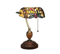 Lampe de banquier, Lampe, Lampe de Bureau, Lampe Vintage, Lampe de Table, Lampes de Chevet, Lampes de Lecture pour Table de Chevet, Bureau d'étude, Base en Alliage, W11 H15, Libellule e