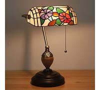 Lampe de banquier, Lampe, Lampe de Bureau, Lampe Vintage, Lampe de Table, Lampes de Chevet, Lampes de Lecture pour Table de Chevet, Bureau d'étude, Base en Alliage, W11 H15, Jonquille
