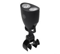 Lampe de barbecue avec 10 lampes LED super lumineuses, ABS résistant à la chaleur, rotation à 360°, contrôle tactile, éclairage extérieur de barbecue, pince pour camping, vélo ou lecture de nuit