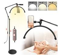 Lampe de beauté à LED 3 Tons (3000-6000K) - Rotation à 360° -Hauteur/luminosité réglables - Croissant - Lampe de beauté -Pour Salon