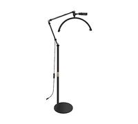 Lampe de beauté Half Moon Ring Light 16 Pouces LED Half Moon Lash Température de la lumière 3000K-6000K Floor LED Ring Lamp for Beauté Soins du Visage Soins de la Peau Tatouage Sourcils Filmer (Color