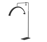Lampe de beauté motif broderie lampadaire Prumya lampe d'éclairage rotation à 360 degrés pour la beauté, extension de cils - noir