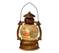 Lampe de boîte à musique de vacances avec motif de cheval rétro et scène de neige, veilleuse douce jouant 8 chansons de Noël classiques pour une utilisation saisonnière (vieil arbre)