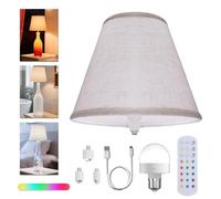 Lampe de Bouteille Sans Fil,pour Restaurant,Lampe de Table 15 Couleurs sans Fil avec Abat-Jour en Tissu,Support de Lampe pour Bouteille LED avec Ampoule LED E27 Rechargeable Chambre,Café