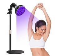 Lampe de Bronzage 54W pour le Visage et le Corps avec Masque pour les Yeux et Trépied,Lampe à Tête Pivotante à 180°,18 LED,Hauteur Réglable de 24.89 à 41.91CM,Lampe de Bronzage pour Peau Bronze