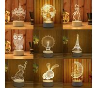Lampe De Bureau 3d Avec Chargeur Usb, Veilleuse Lumineuse Et Créative, Commande Tactile, Cadeau Artistique Pour Enfants, Décoration De La Maison, Lampe De Table Colorée, Adorable