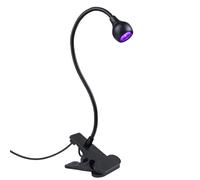Lampe de bureau à 360°, flexible et rechargeable, for sécher le vernis ongles, lampe UV LED portable for manucure nail art(Black)