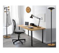 Lampe de bureau à LED BAYA BAMBOO, noir - bambou