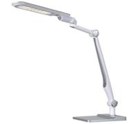 Lampe de bureau à LED Multiflex, pince & socle, argent