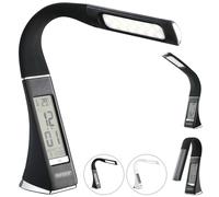 Lampe de bureau à LED noir/blanc 4en1 Lampe Calendrier Montre Thermomètre maison