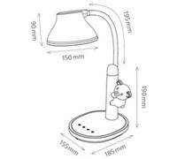 Lampe de bureau à LED Twinkel, pied, bleu clair