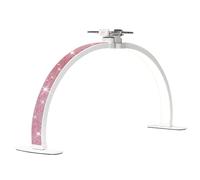 Lampe de bureau à ongles Half Moon Light 35 W en forme U, 364 LED, éclairage d'appoint avec support for téléphone, lampe table pliable for manucure(Pink)