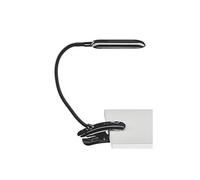 Lampe de bureau Aluminor à pince bras flexible noir