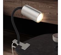 Lampe De Bureau À Pince Lampe De Lecture Flexo Mobile Nickel Noir