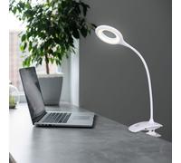 Lampe de lecture pince de lit lampe de bureau lampe de lecture à pince batterie LED rechargeable, variateur tactile, 1x LED 3W 120Lm blanc neutre, LxPxH 43x43x49 cm