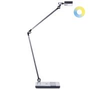 Lampe de Bureau Argentée à LED Tactile Intensité Variable Bras Ajustable Lacert [EEK: E]