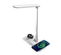 Lampe de bureau avec triple station de charge à induction