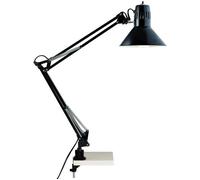 Lampe de bureau - Brilliant - HOBBY - 70x65x17cm - E27 40W - noir - métal - Fixation serre-joint