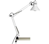 Lampe de bureau - BRILLIANT - Hobby E27 - Fixation serre-joint - Blanc - 40W