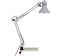 Lampe de bureau - BRILLIANT - Hobby E27 - Métal titane - 40W - Abat-jour réglable