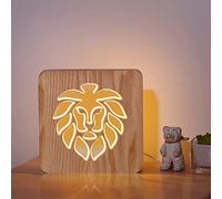 Lampe de bureau créative en bois 3D, lampe de décoration pour enfants, décoration de chambre à coucher avec