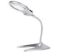 Lampe de bureau de lecture grossissante avec loupe et 2 lumières LED