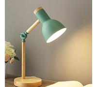 Lampe de Bureau E27,Bras Pivotant Lampe de Table,Protection des Yeux,Lampe d'étude,Lampe Lecture,Lampe Chevet,lampe à poser rétro avec interrupteur sur le câble,pour Chambre Studio,Vert