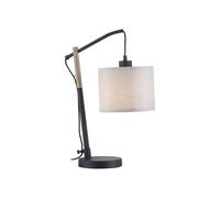 Lampe De Bureau E27 Réglable H: 48,1 Cm Abat-Jour En Papier Moderne