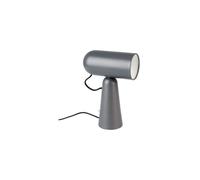 Lampe de bureau en fer gris foncé, E27, 1 ampoule, inclinable - White Label, Vesper - 19x9x27 cm