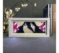 Lampe de bureau en forme d'anime, Albedo Ooal, cadre photo, lampe tactile/télécommande à changement de couleur, illusion, veilleuse, cadeau d'anniversaire, de Noël