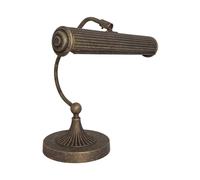 Lampe De Bureau En Laiton H: 31,5 Cm En Bronze Antique Orientable E14
