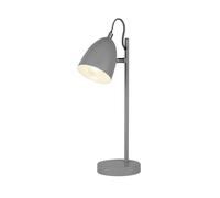 Lampe de bureau Gris Métal Hauteur 38,5 cm Abat-jour réglable E14 Lampe de table Rétro Bureau Lampe de lecture Bureau
